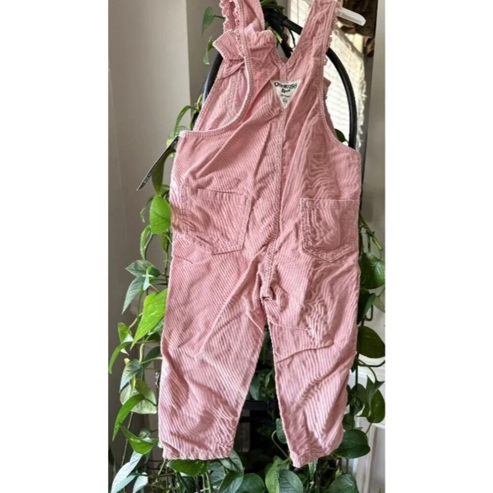 NWT OshKosh B'gosh Pink Corduroy Overalls Size 18 months